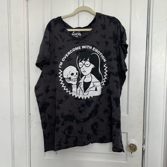 Torrid size 4 Daria black tie dye classic fit crew tee - Picture 1 of 1